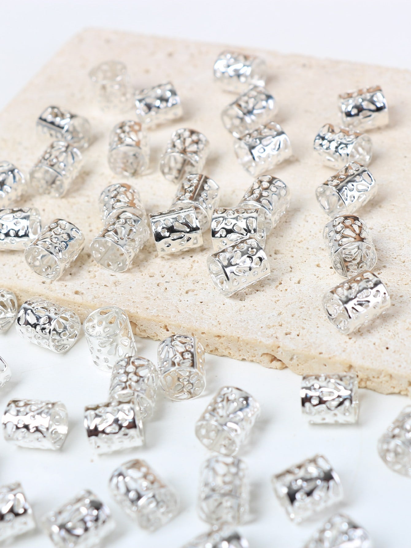 60 perles dorées pour dreadlocks et tresses