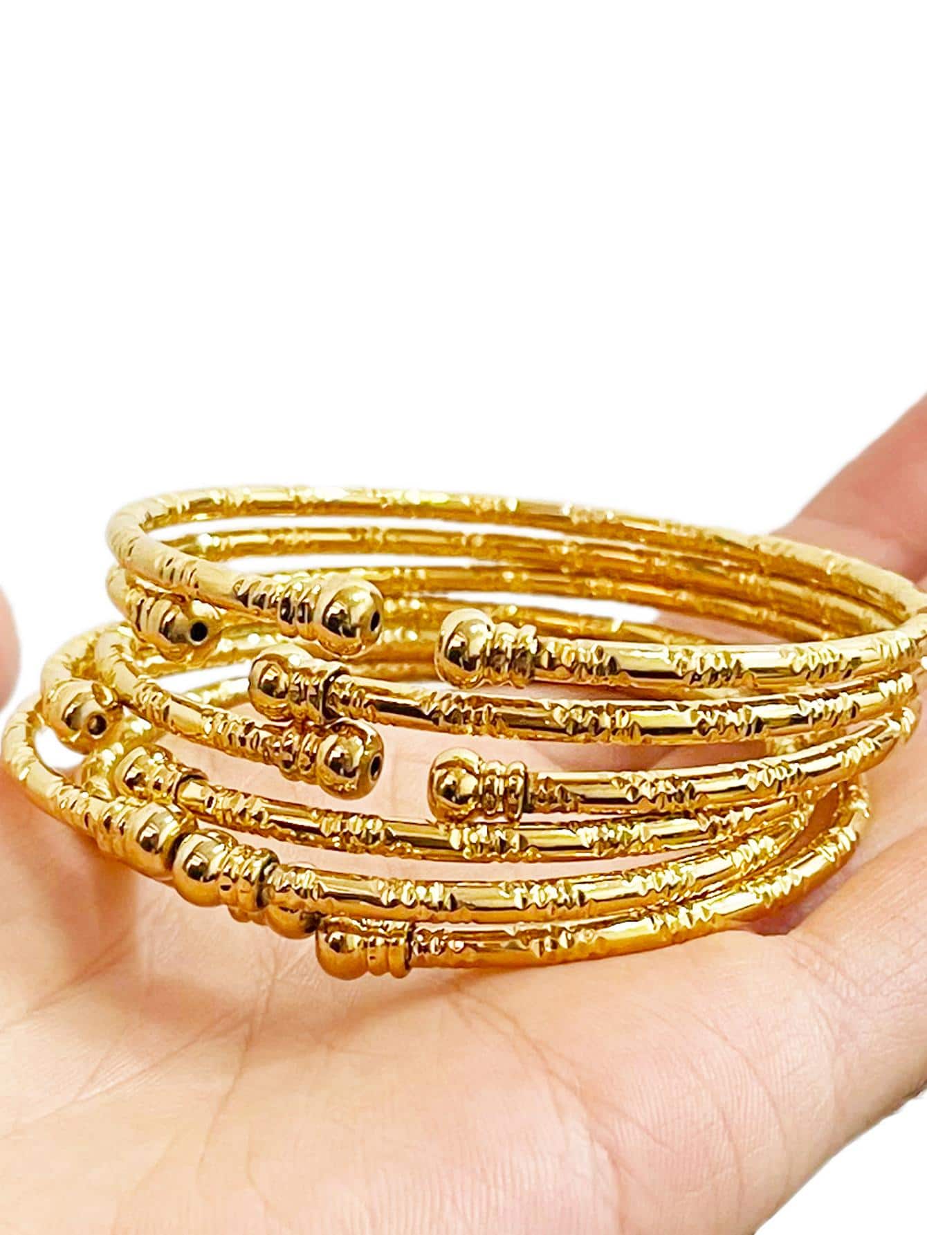 Bracelets Africains 3mm Or - Bijoux Mariage Cadeau