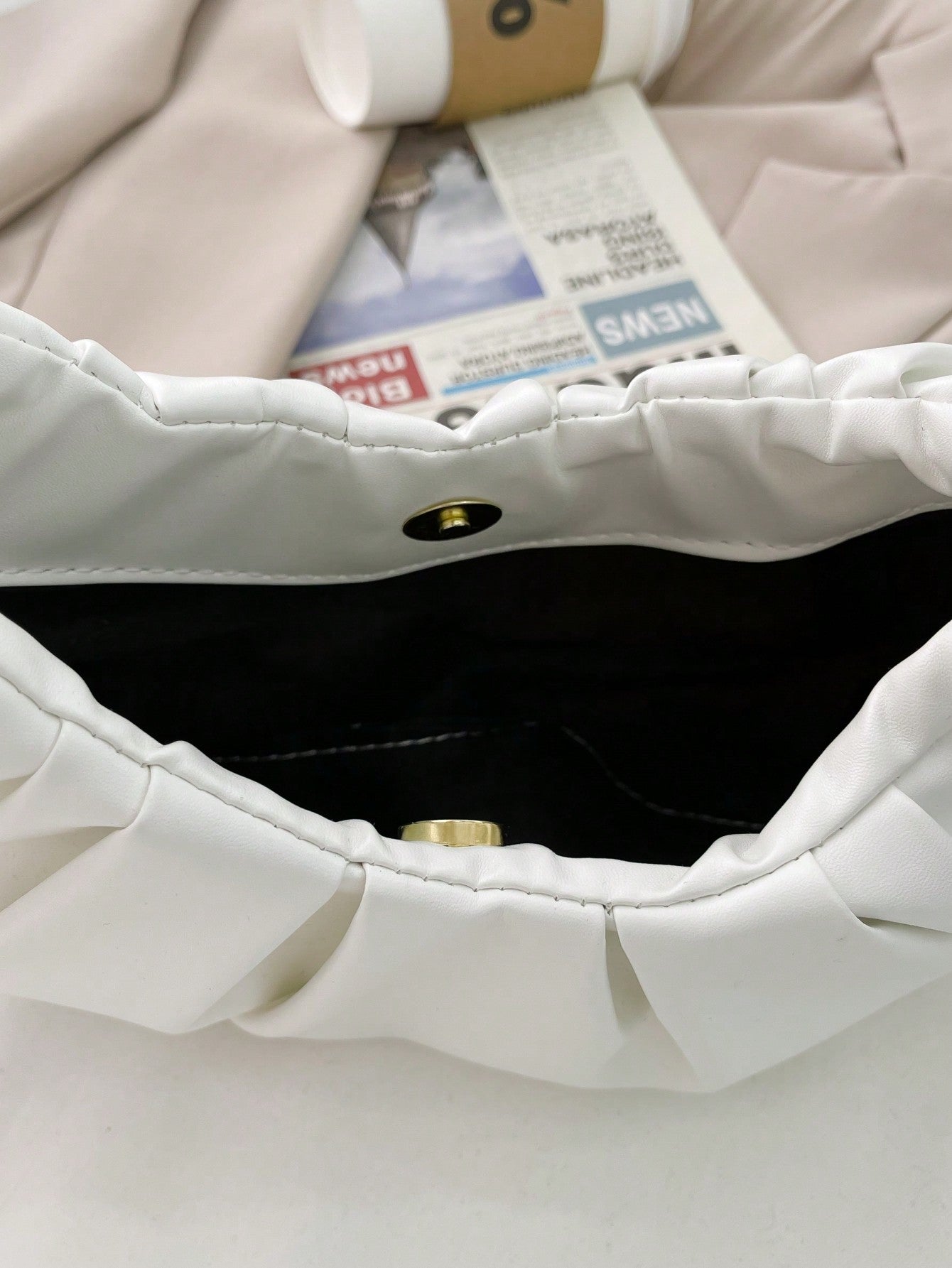 Sac à épaule femme uni avec détail nuage