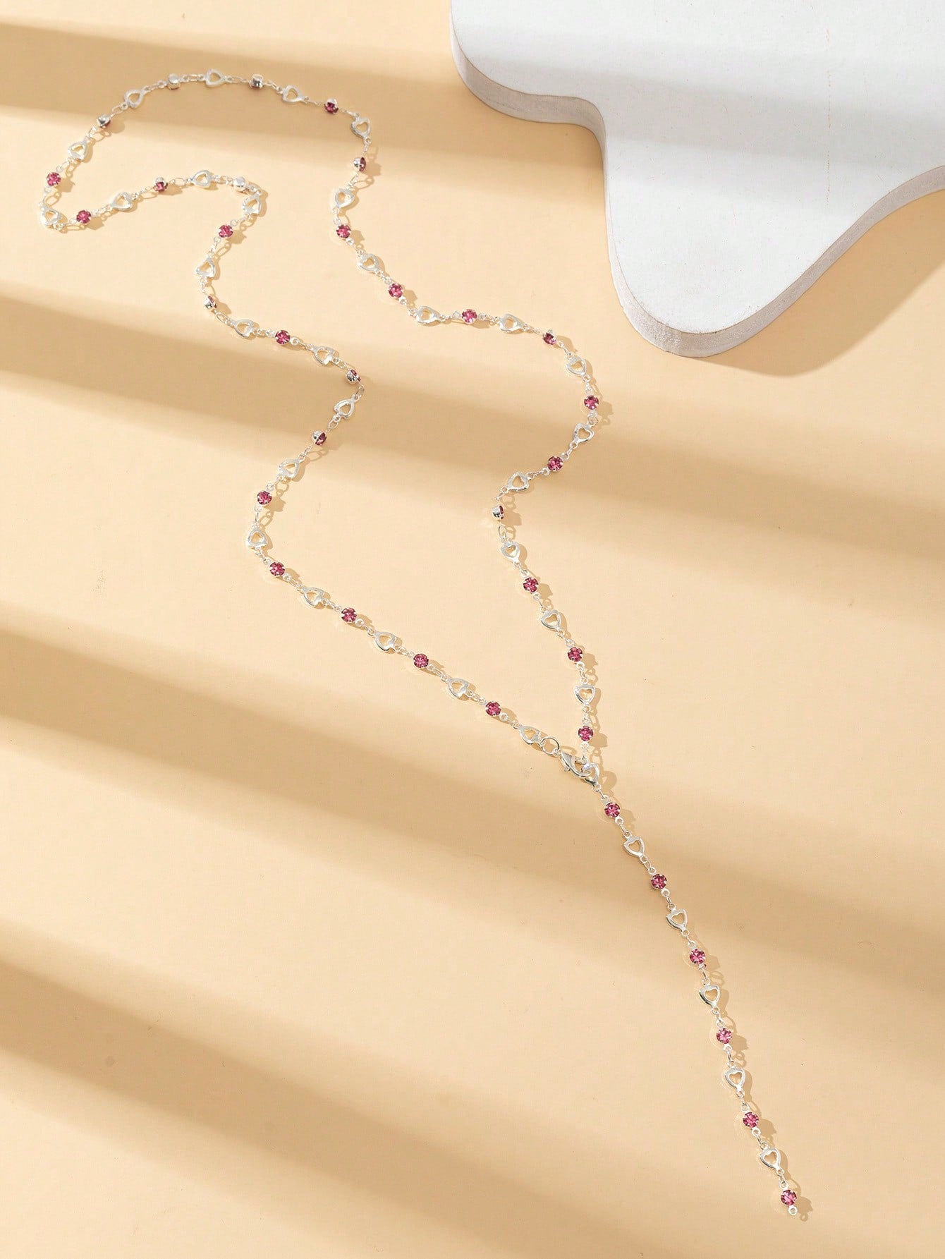 Collier pendentif Y doré/argenté brillant
