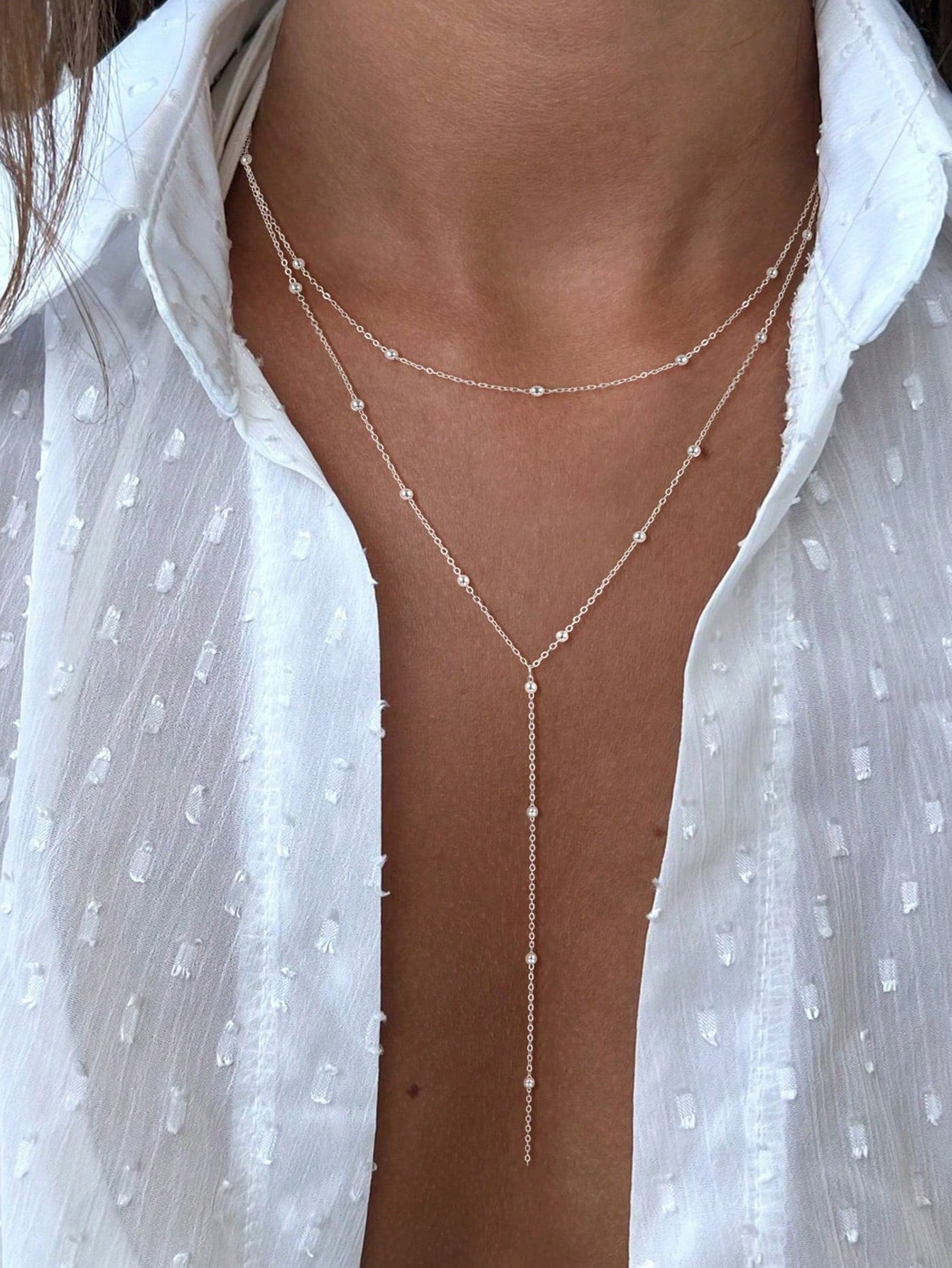 Collier pendentif boule long pour femmes