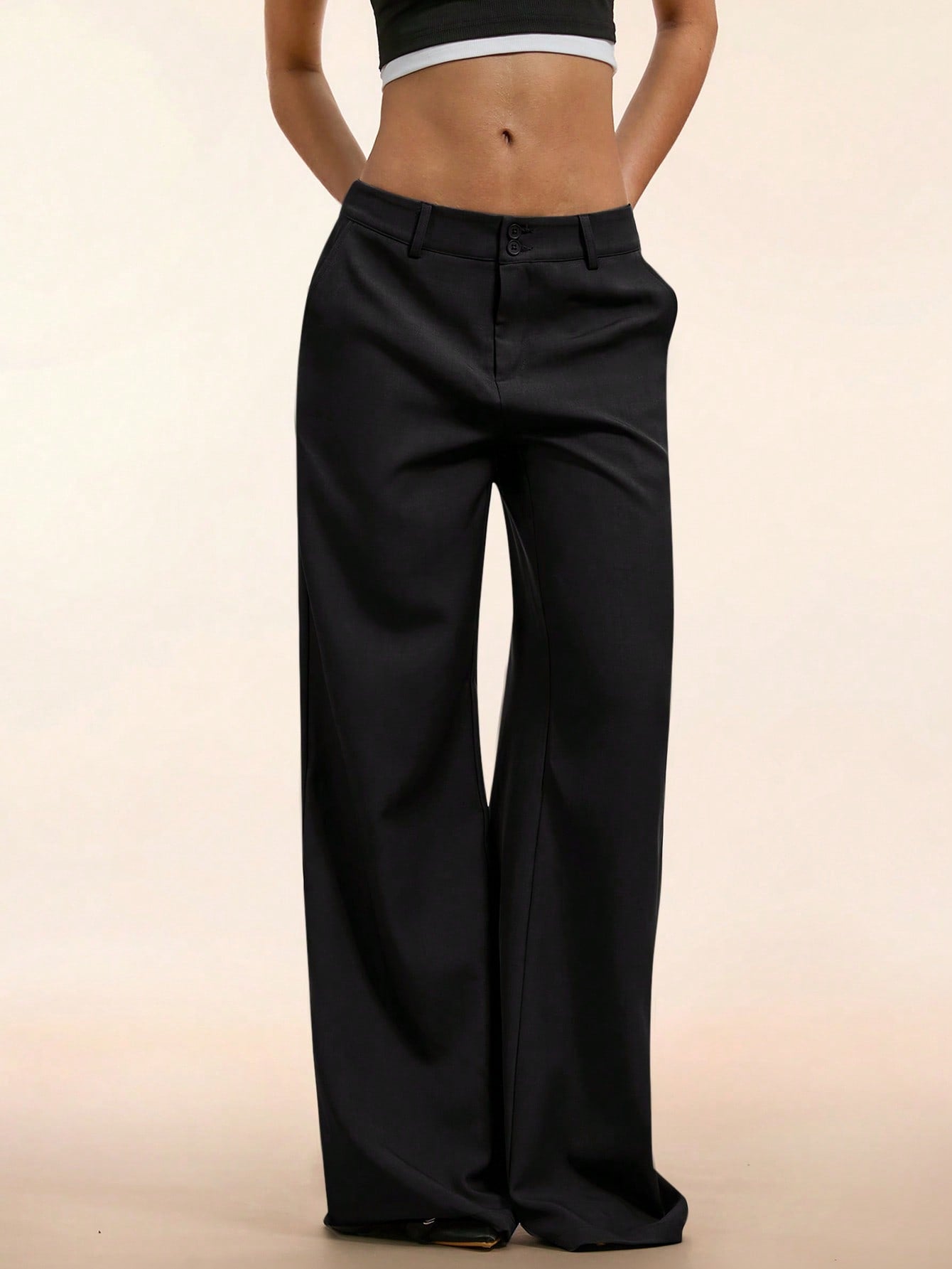 Pantalon évasé taille basse Forever 21