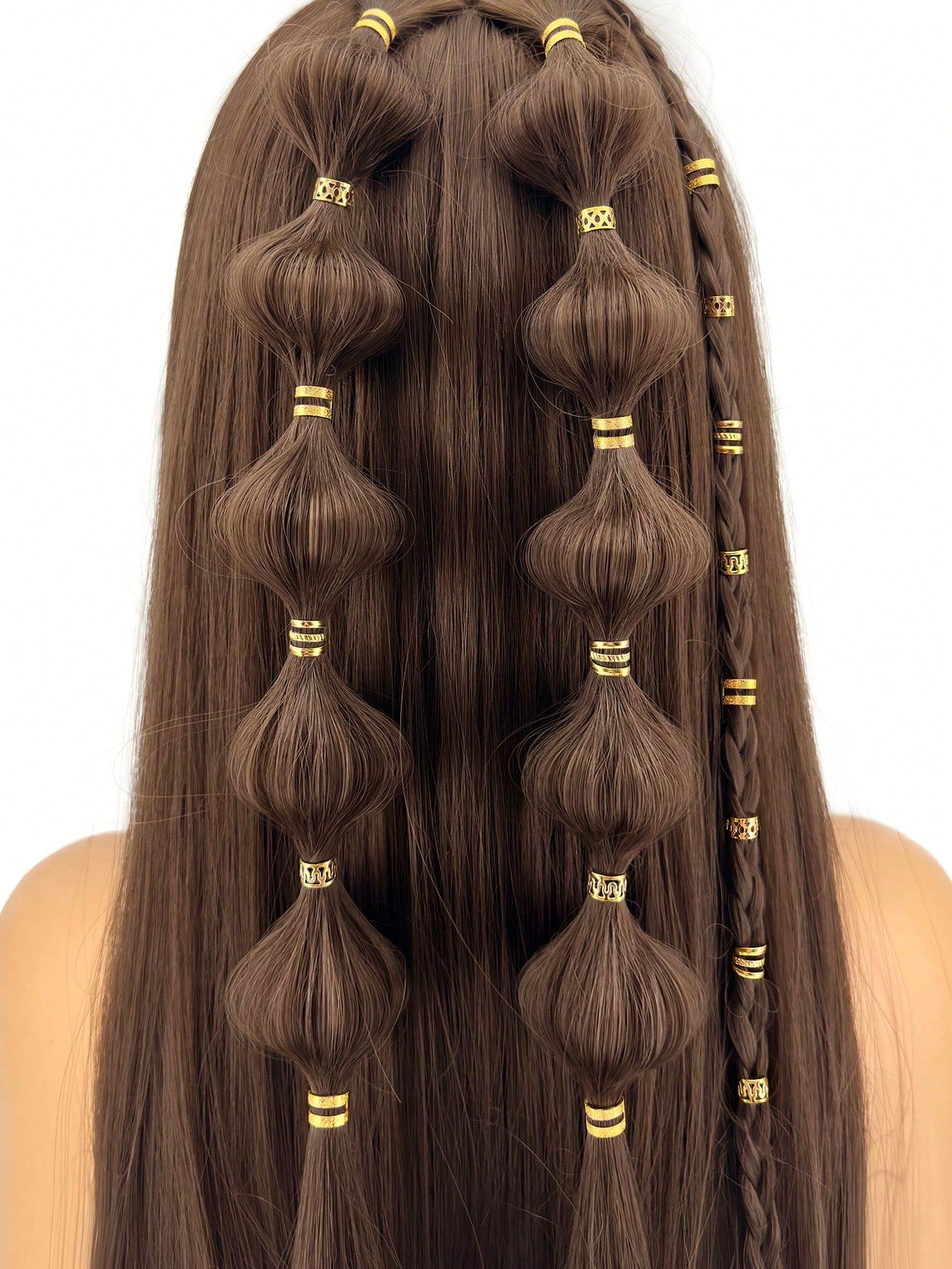 40 Anneaux de Cheveux Réglables en Métal - Mixte