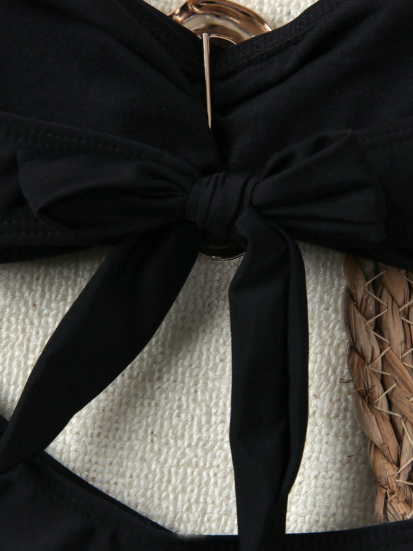 Bikini bandeau couleur unie