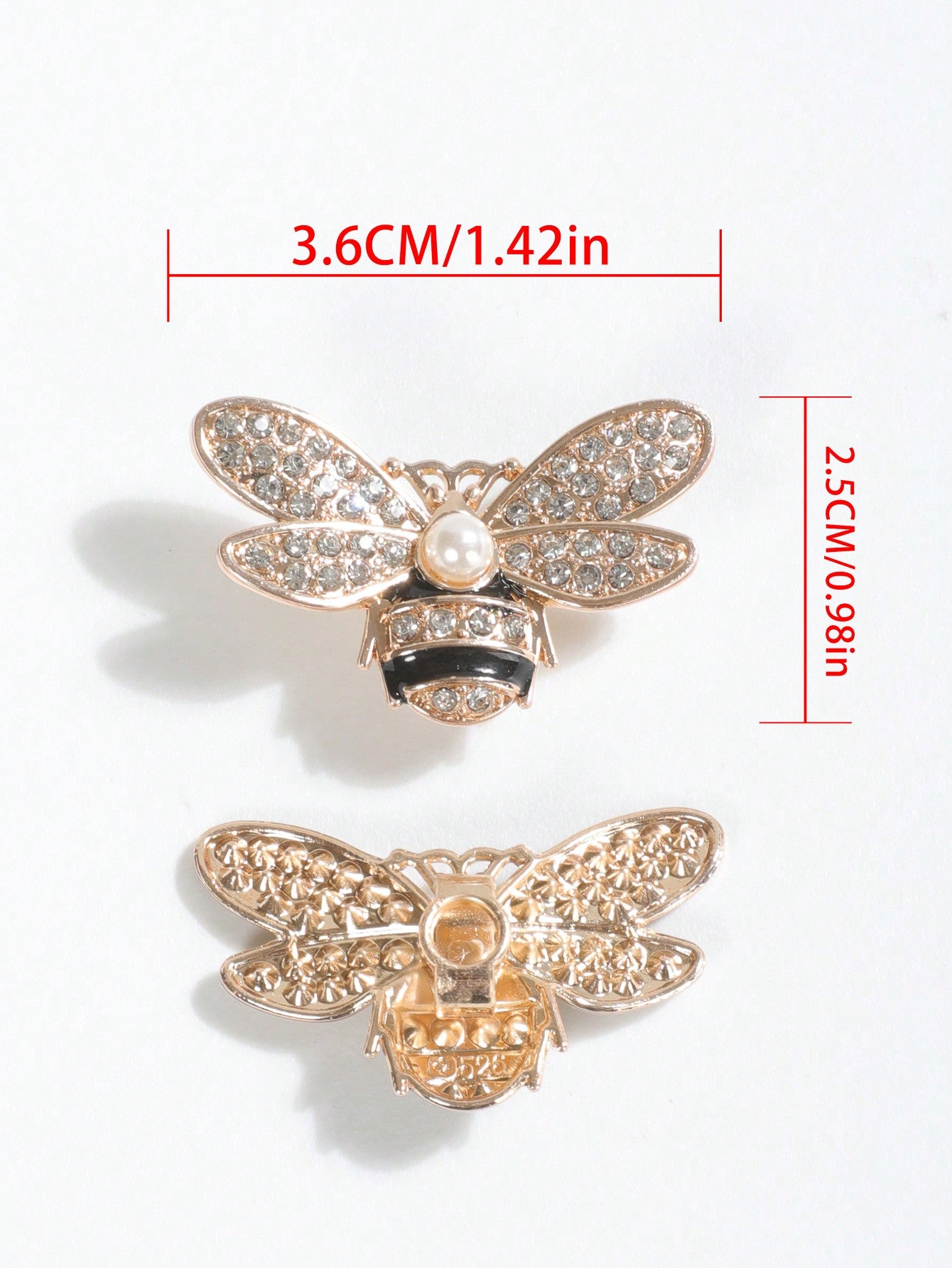 Pendentif abeille en métal argenté pour lacets DIY