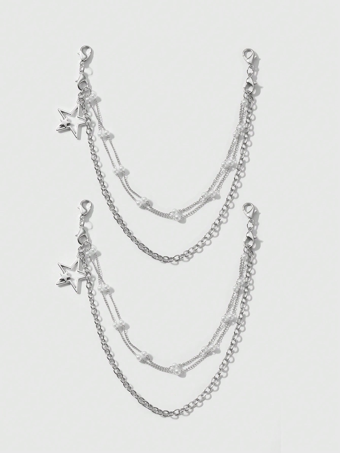 Pendentif étoile perle faux 2 pièces réglable pour femmes