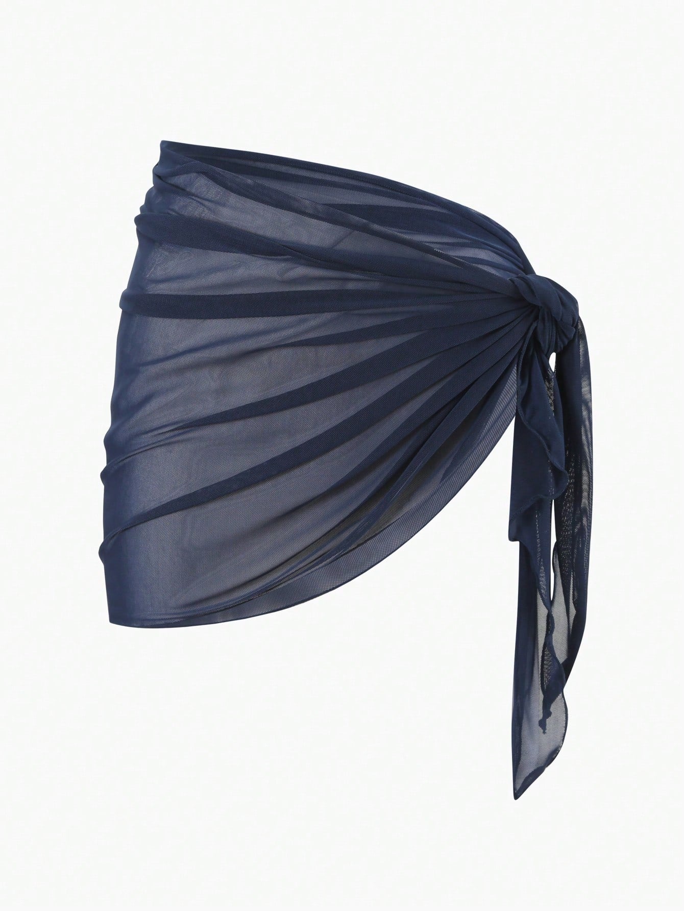Jupe cache-maillot maille transparente unie