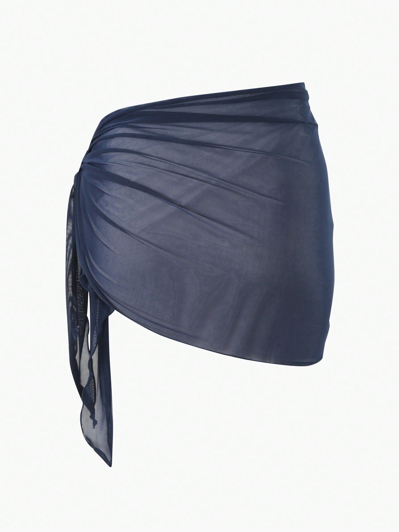 Jupe cache-maillot maille transparente unie