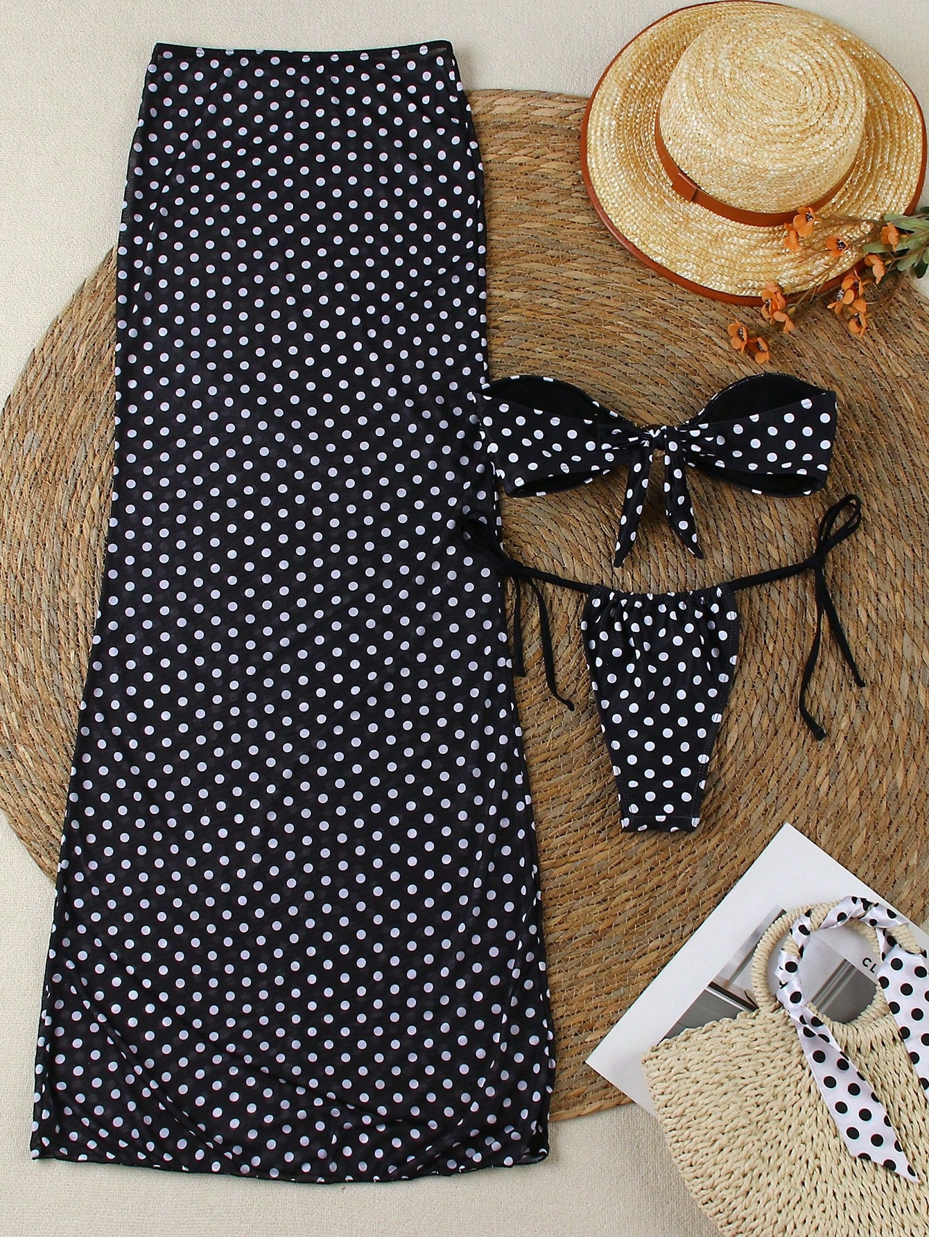 Bikini 3 pièces à pois Polovedo pour femmes