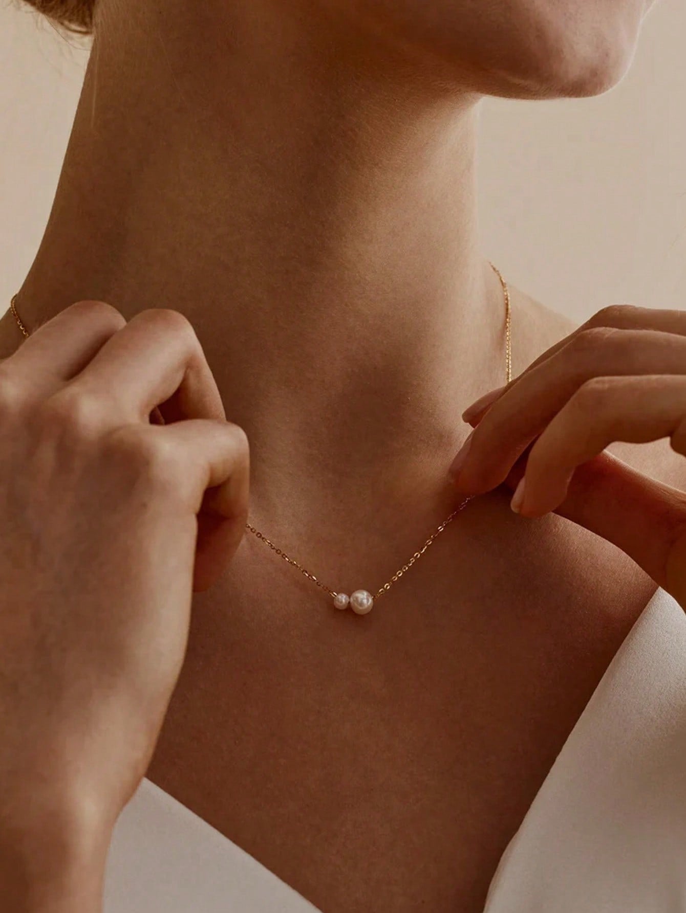 Collier perles imitation pour femme - Élégant et quotidien