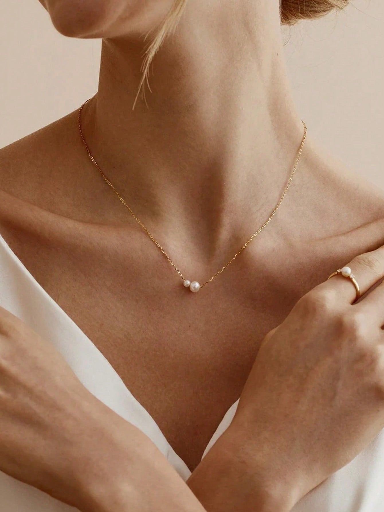 Collier perles imitation pour femme - Élégant et quotidien