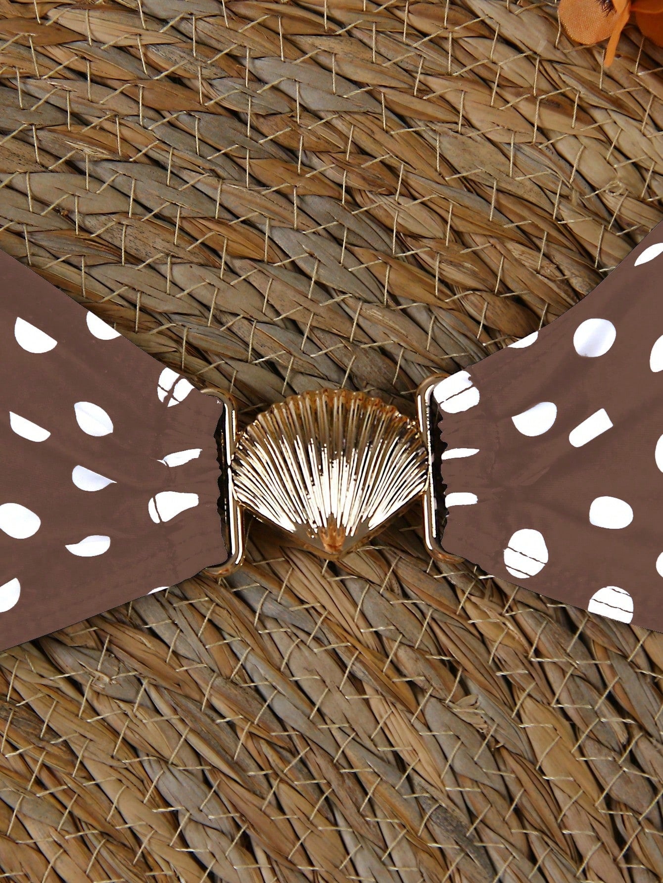 Bikini 3 pièces imprimé pois pour femmes