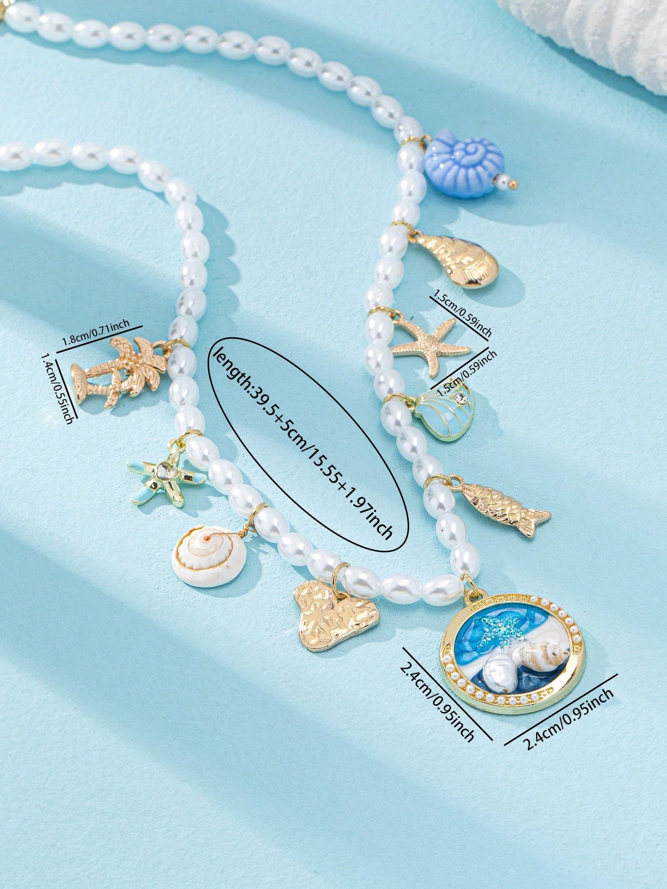 Collier étoile de mer et perles - Bijou bohème pour femme