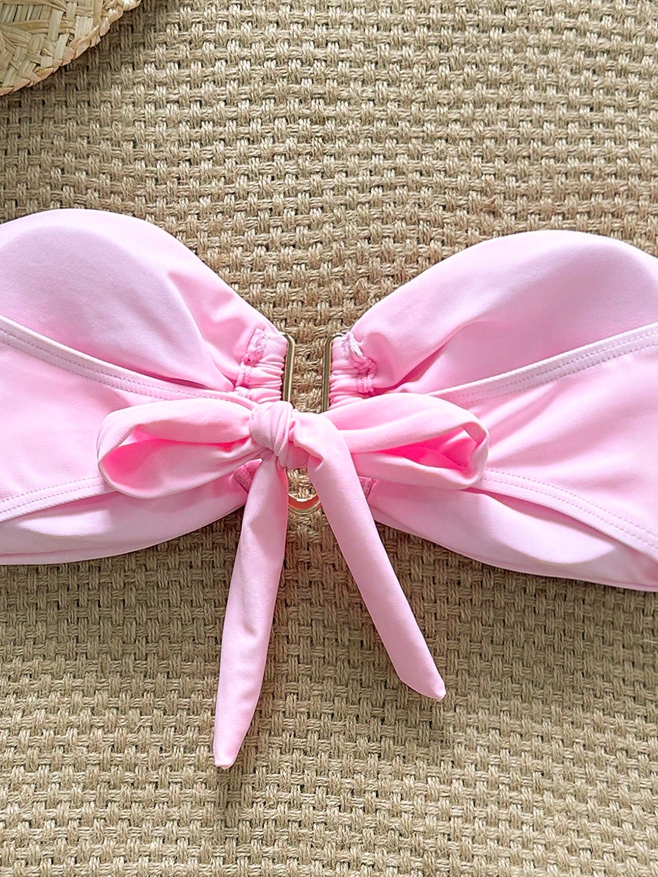 Bikini Top Femme Sans Bretelles Décor Métal
