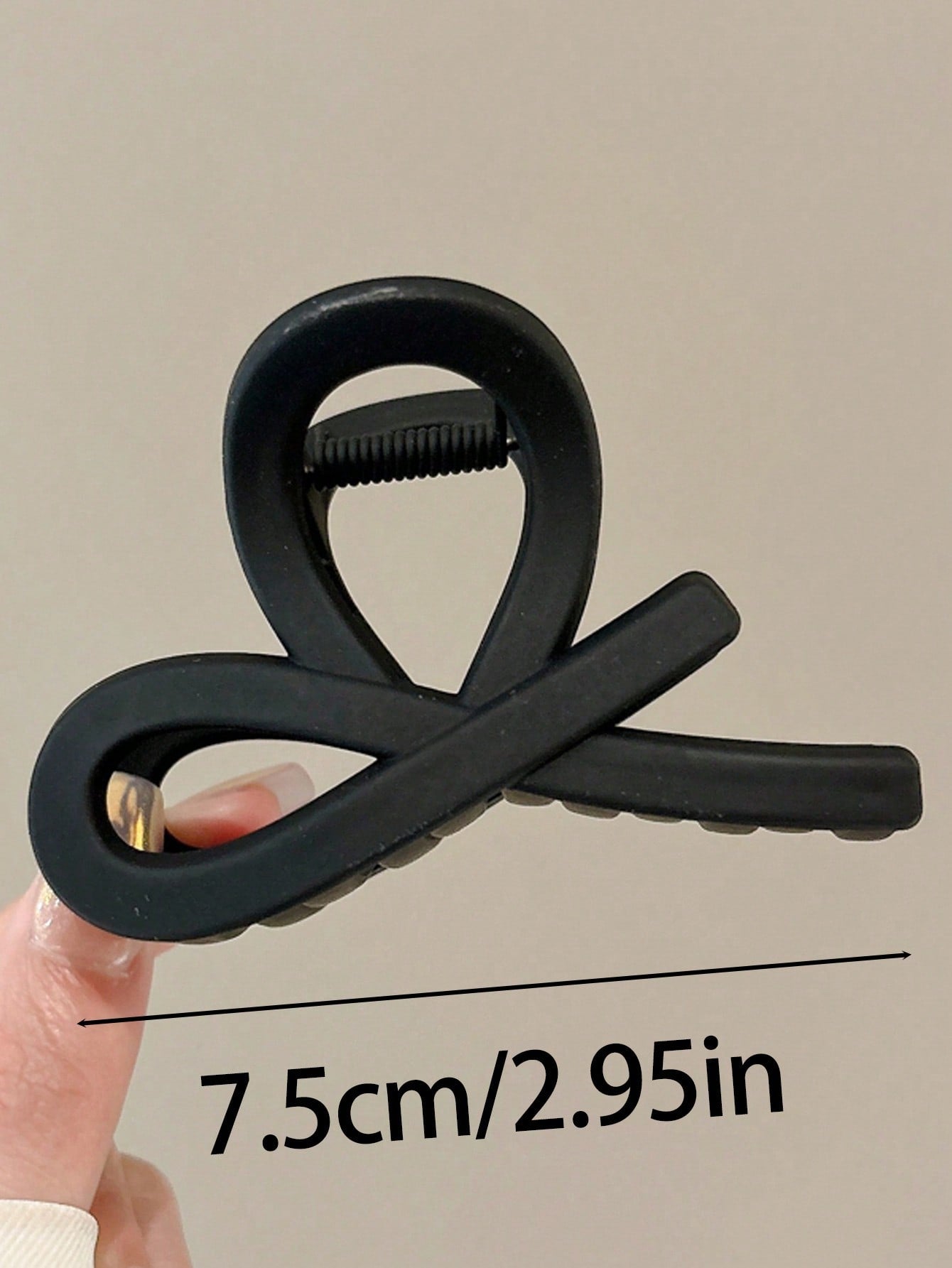 Pinces à cheveux nœud mat - Lot de 4 - 7,5 cm