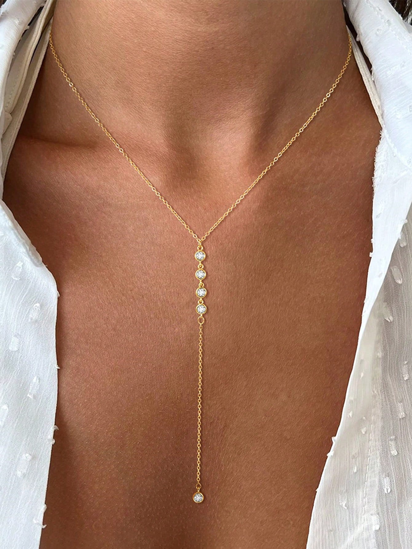Collier en or serti diamants pour femmes