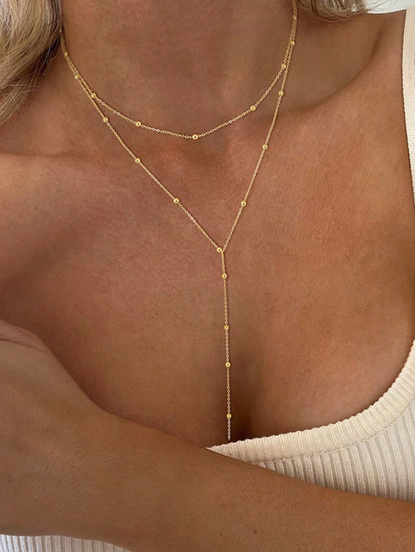 Collier Y Argent Diamant Femme - Bijou Soirée Cadeau