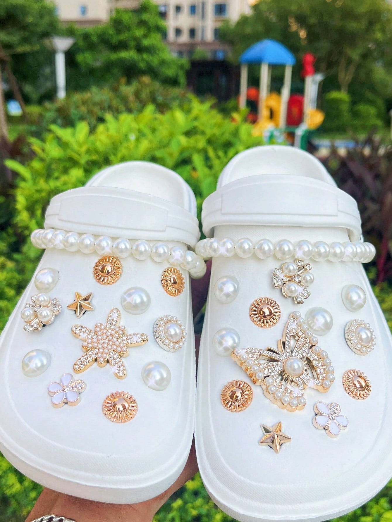 26 Pièces Charms Décoratifs pour Sabots - Strass, Perles 3D, Nœuds