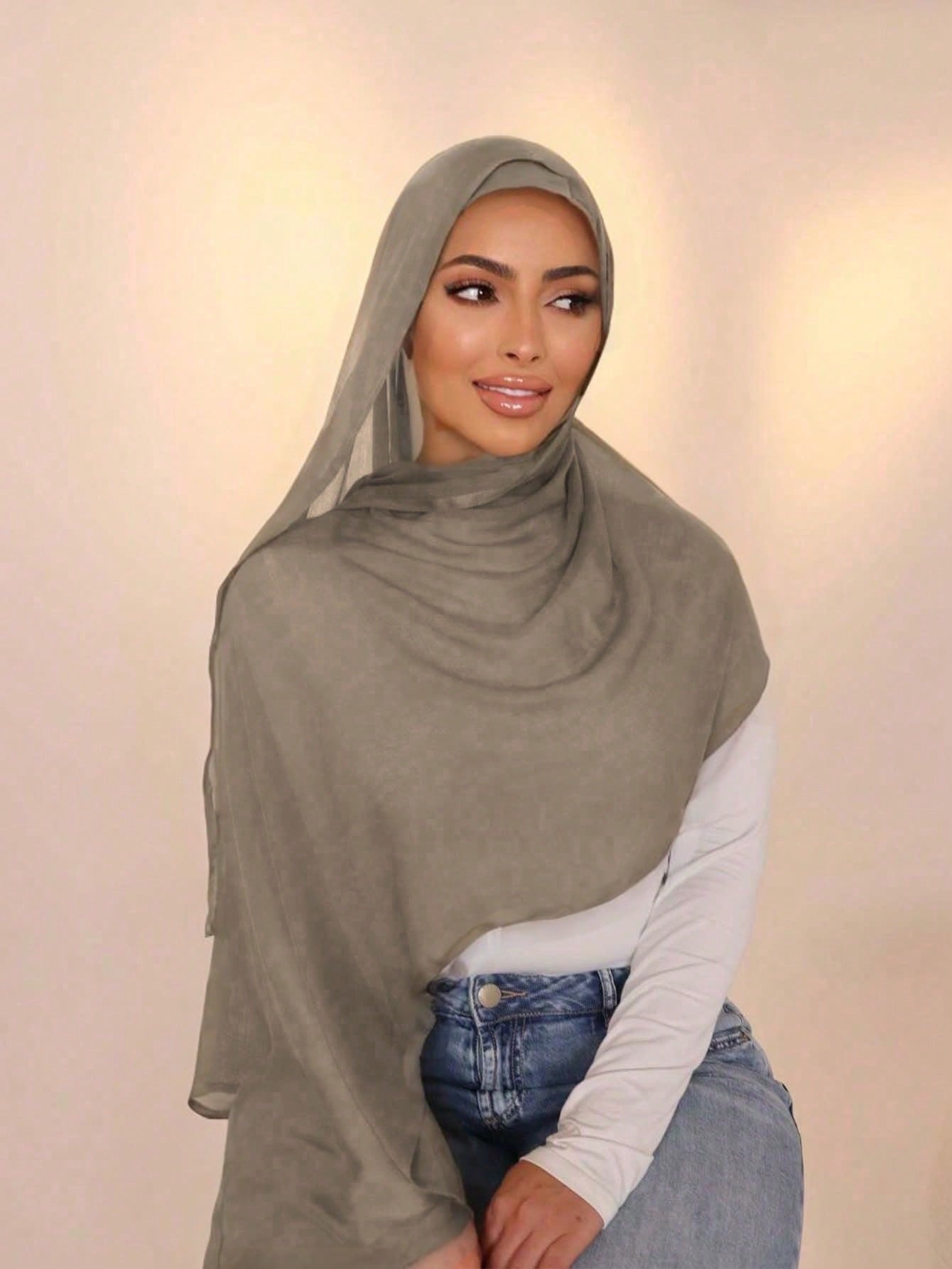 Foulard viscose femme unie anti-UV