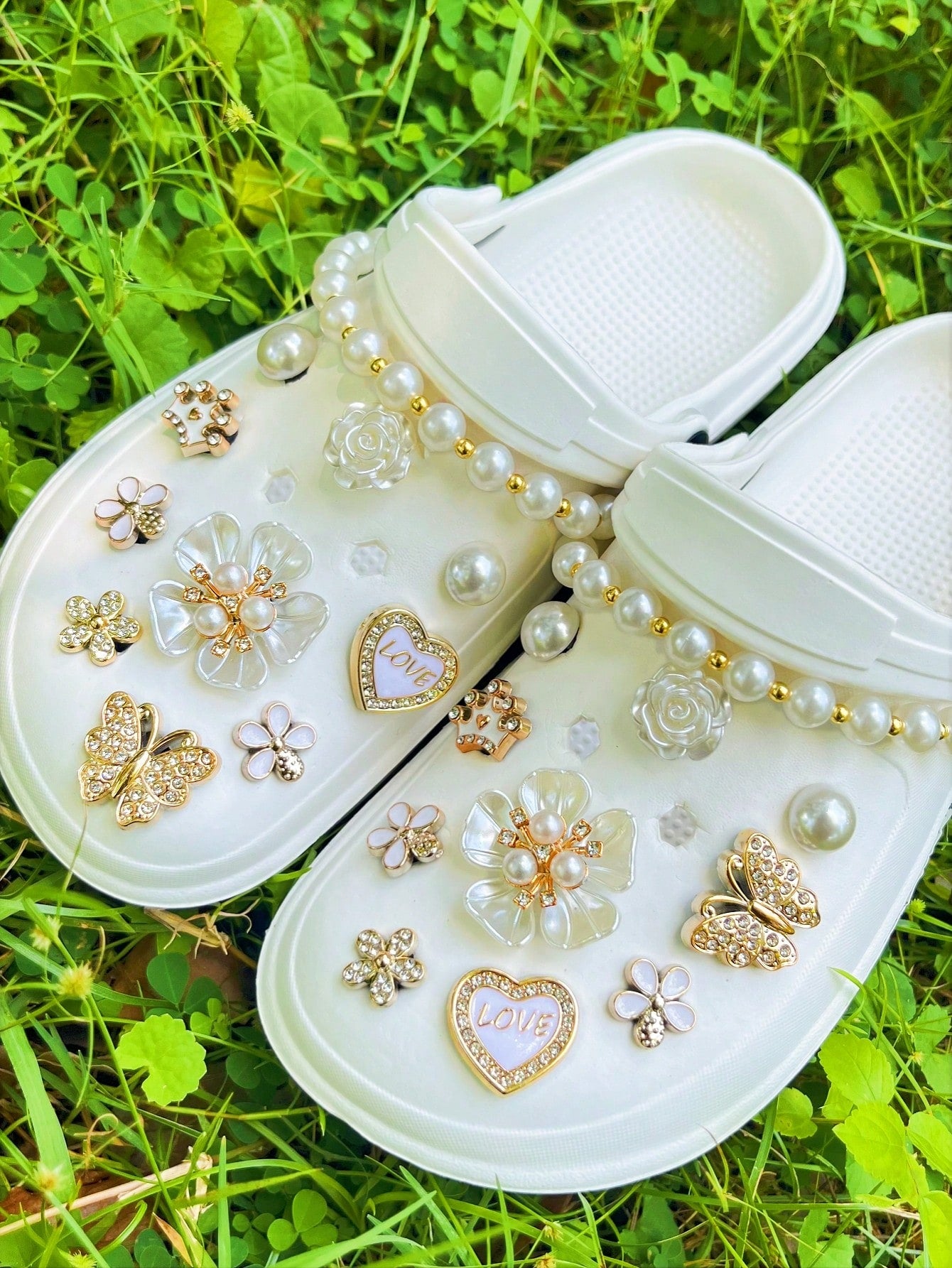 22 pièces boutons décoratifs détachables pour chaussures et sacs