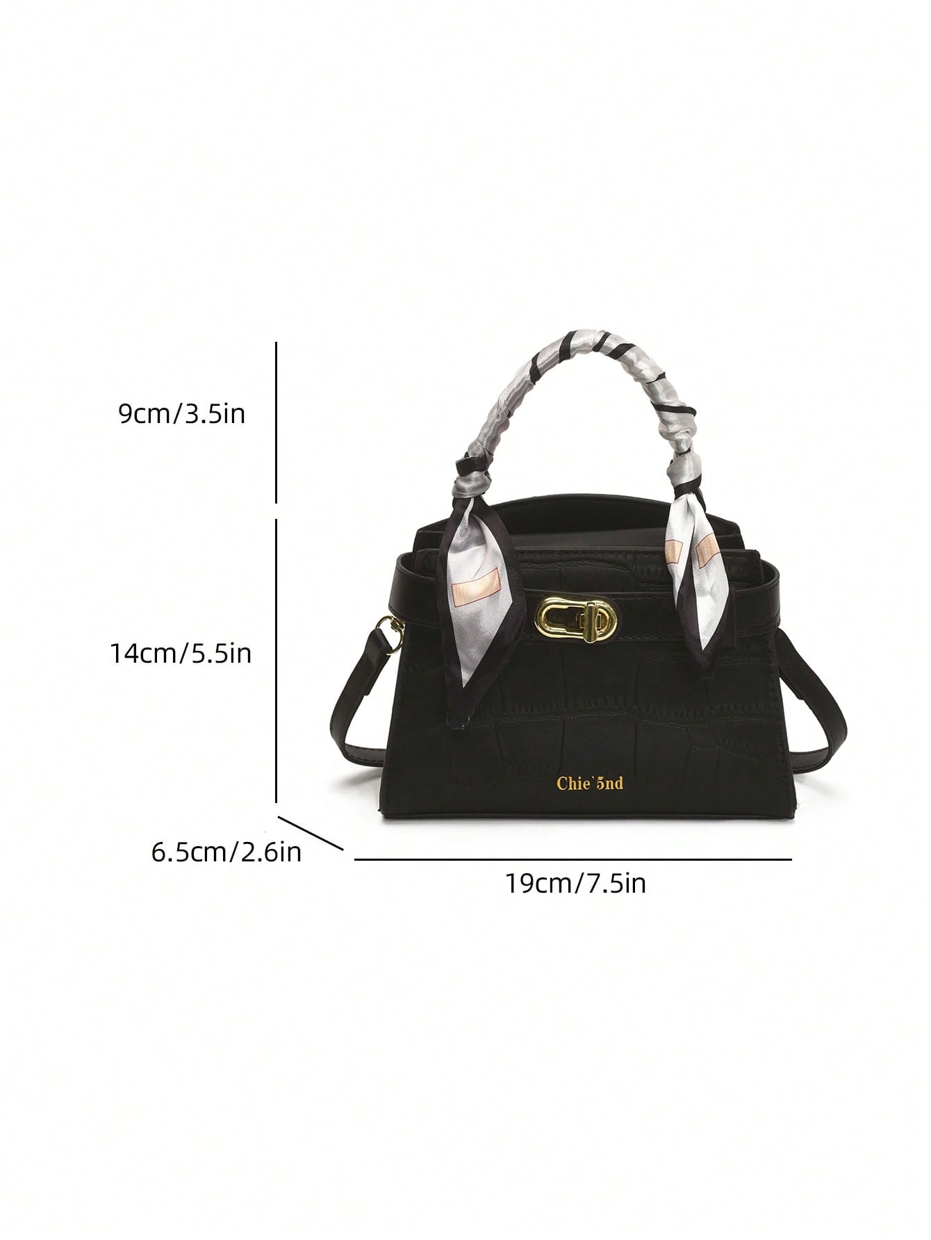 Sac à main femme motif crocodile, sangle ajustable, fermeture magnétique