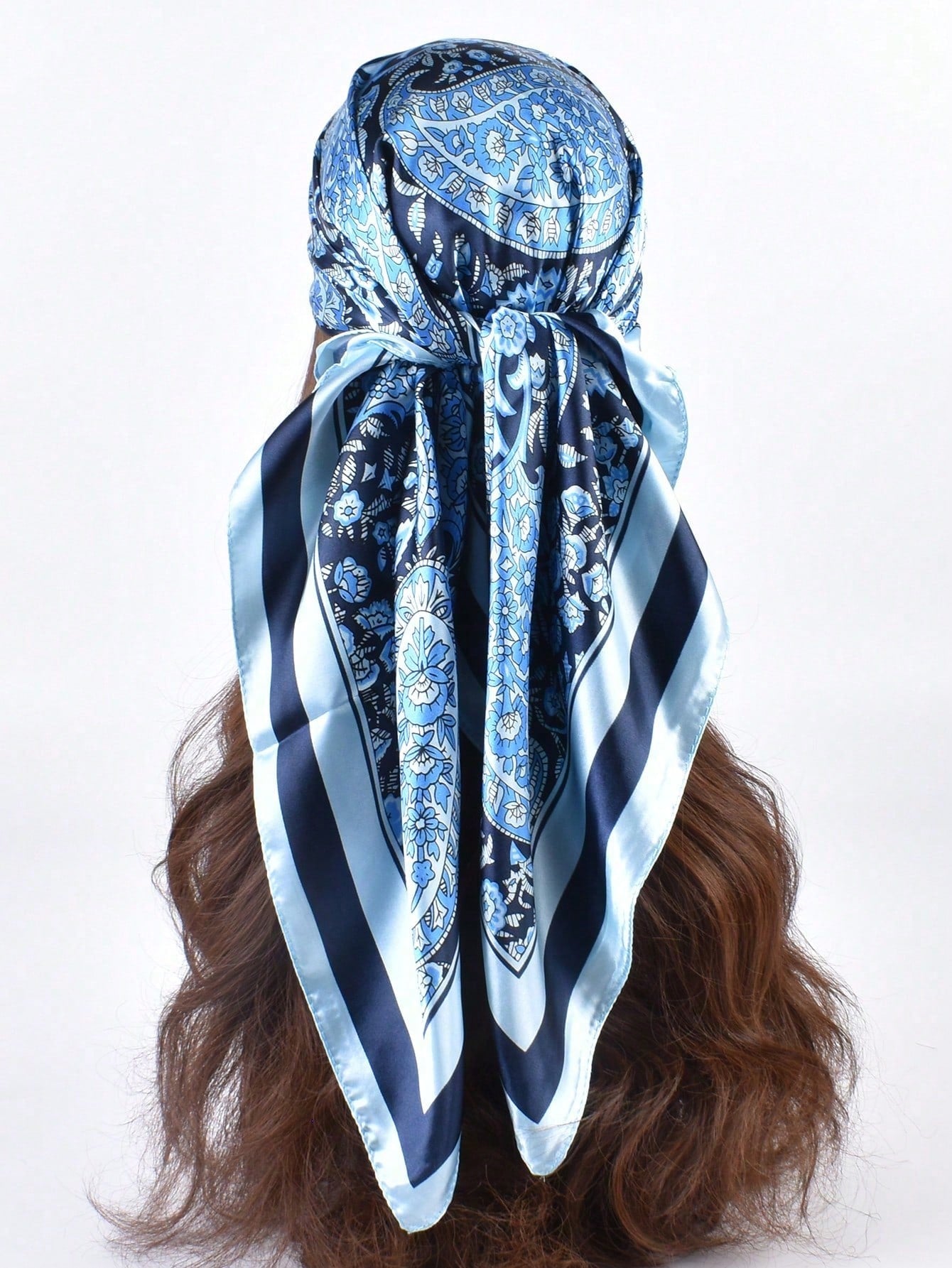 Foulard carré imprimé noix de cajou pour femmes