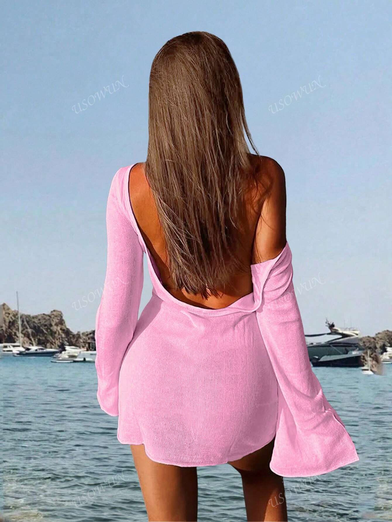 Robe d'été femme enveloppante dos nu