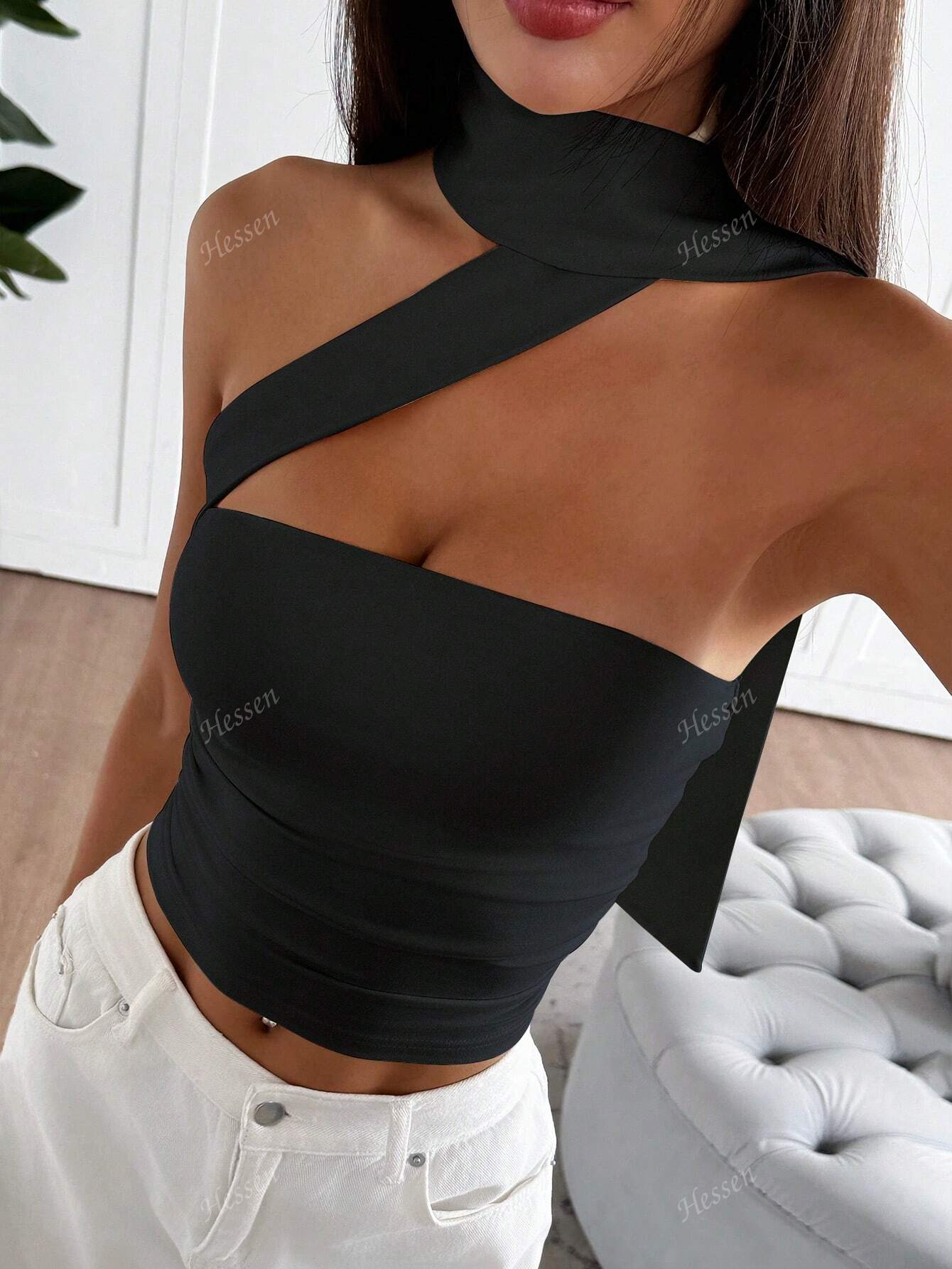 Débardeur tubulaire femme ajustable sans bretelles