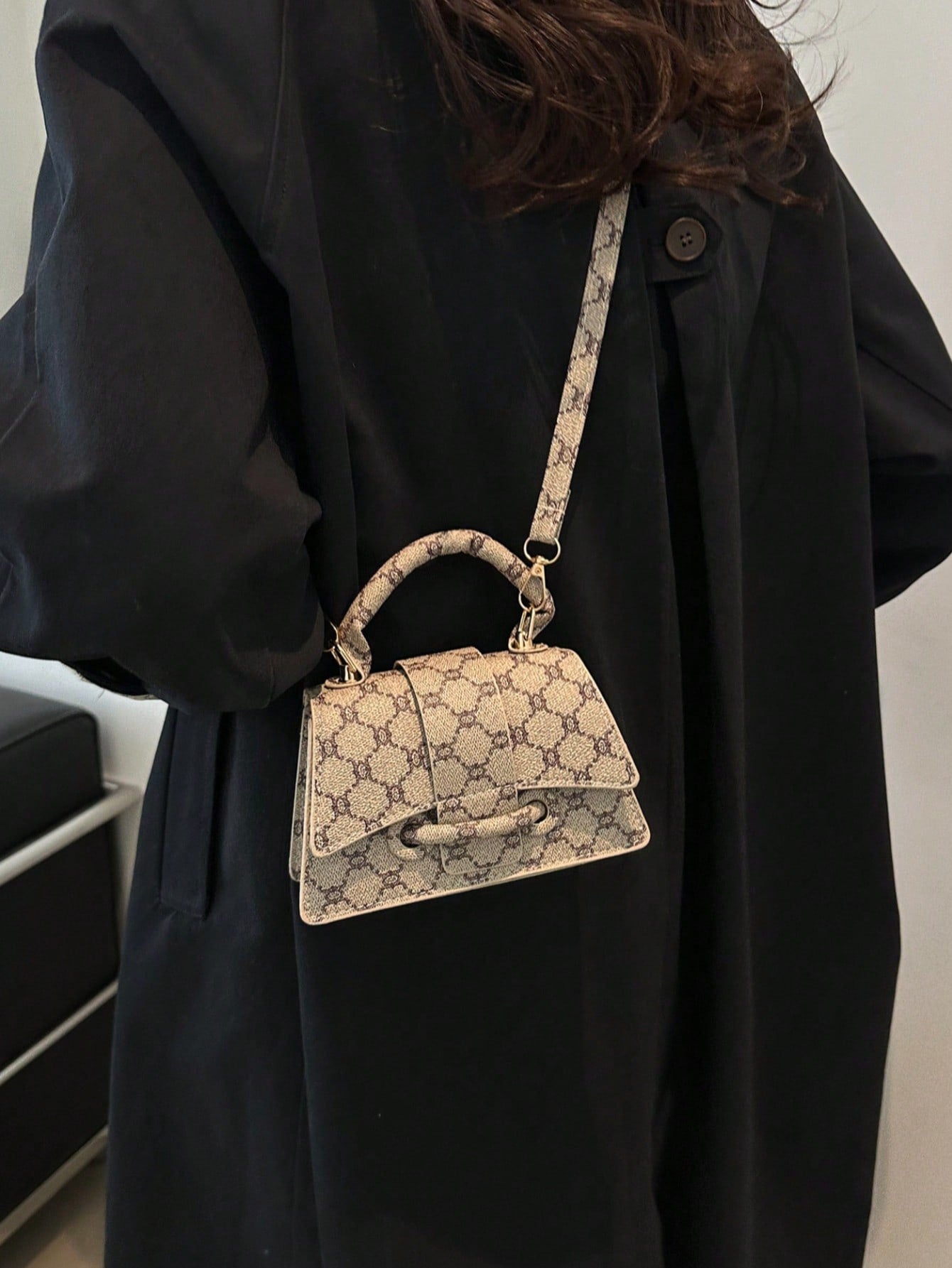 Sac à main carré mini pour femme, couleur unie, polyvalent