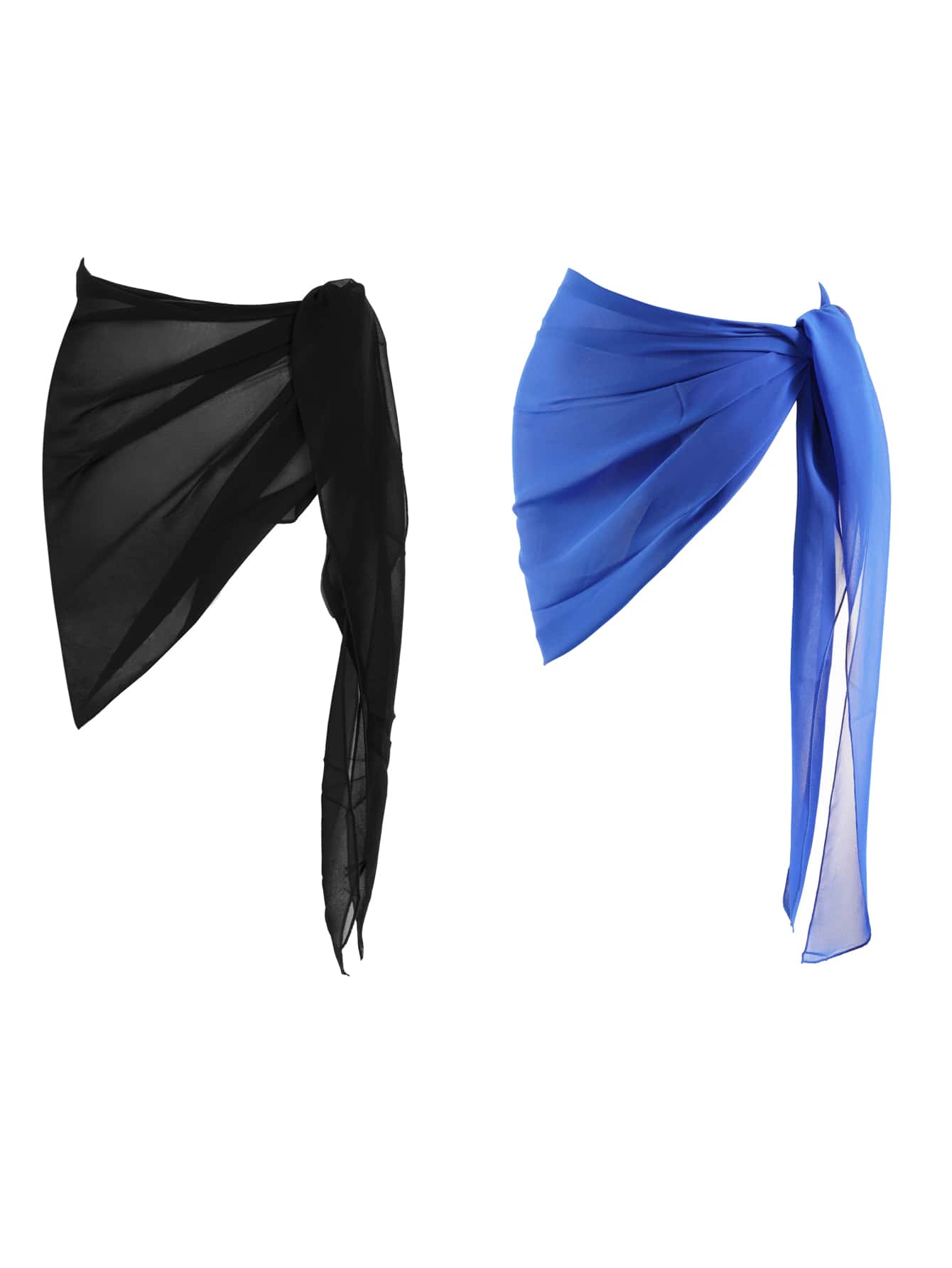 Cache-maillots mousseline 2 pièces avec nœud