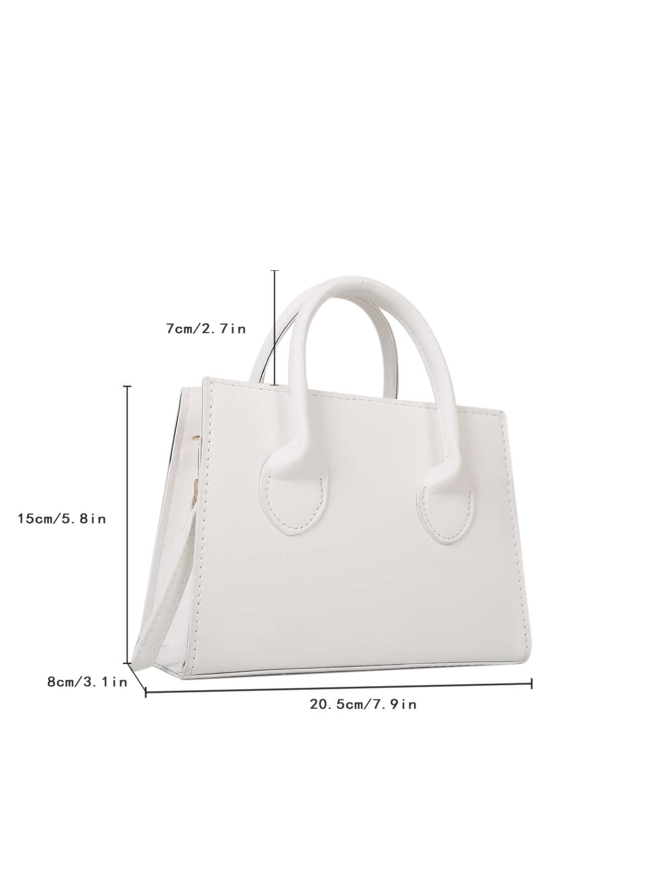 Sac carré léger à double poignée pour femmes et étudiantes