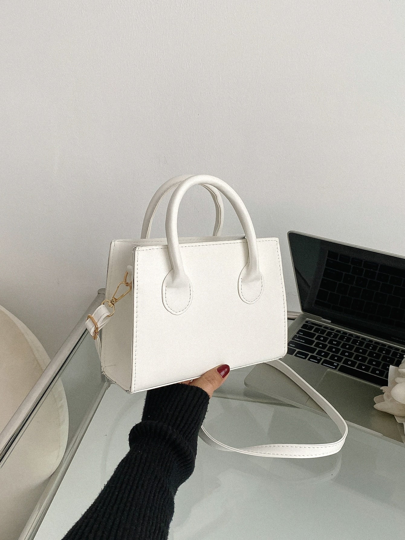 Sac carré léger à double poignée pour femmes et étudiantes