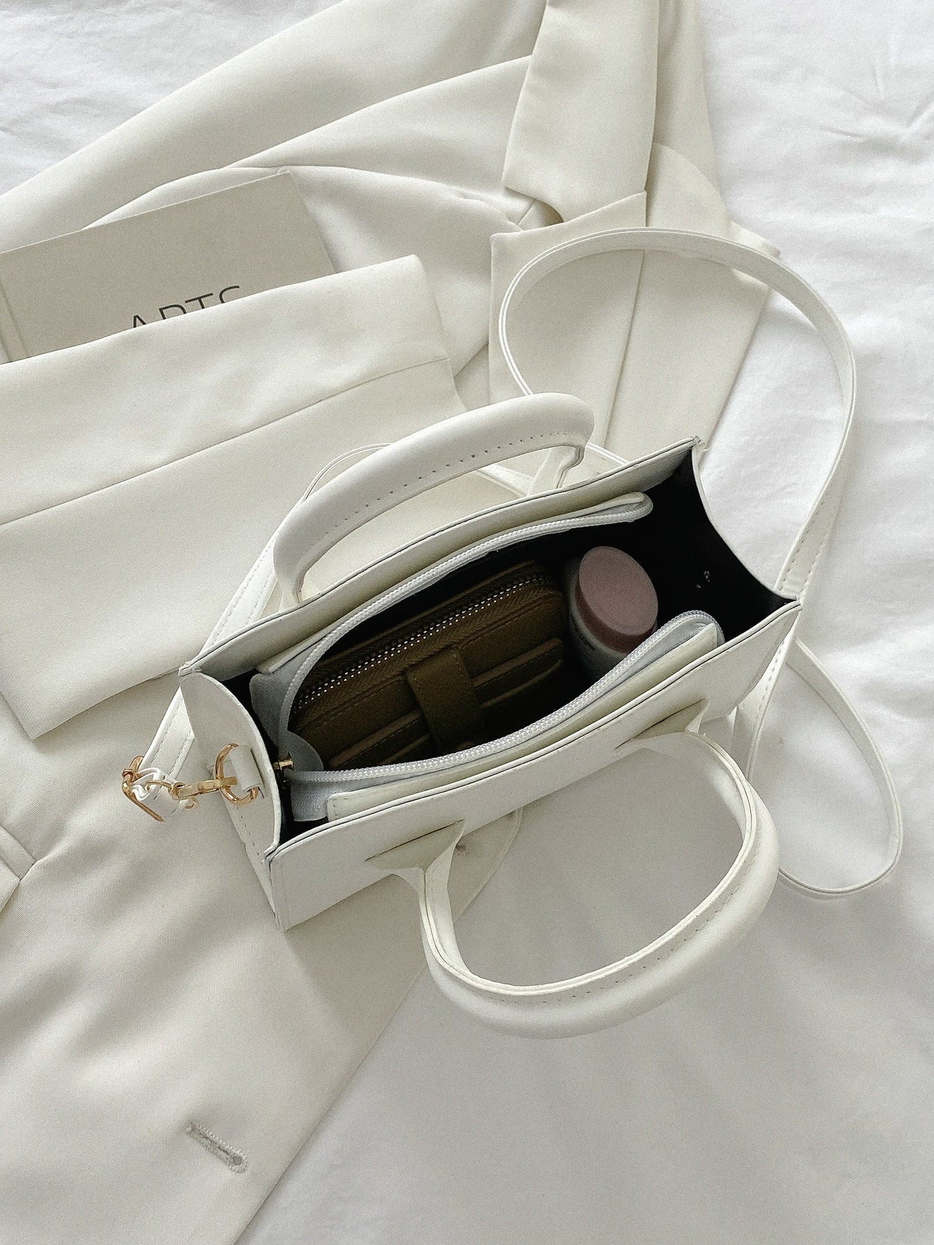 Sac carré léger à double poignée pour femmes et étudiantes