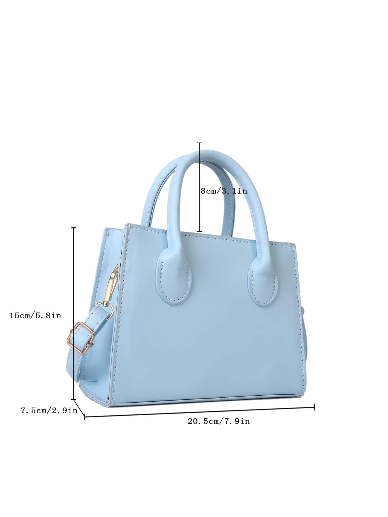 Sac carré minimaliste à double poignée
