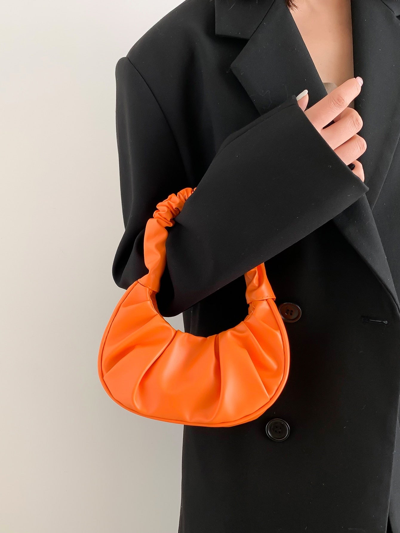 Sac à main plissé nuage femme