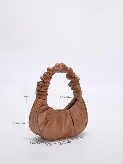 Sac bandoulière femme plissé en croissant