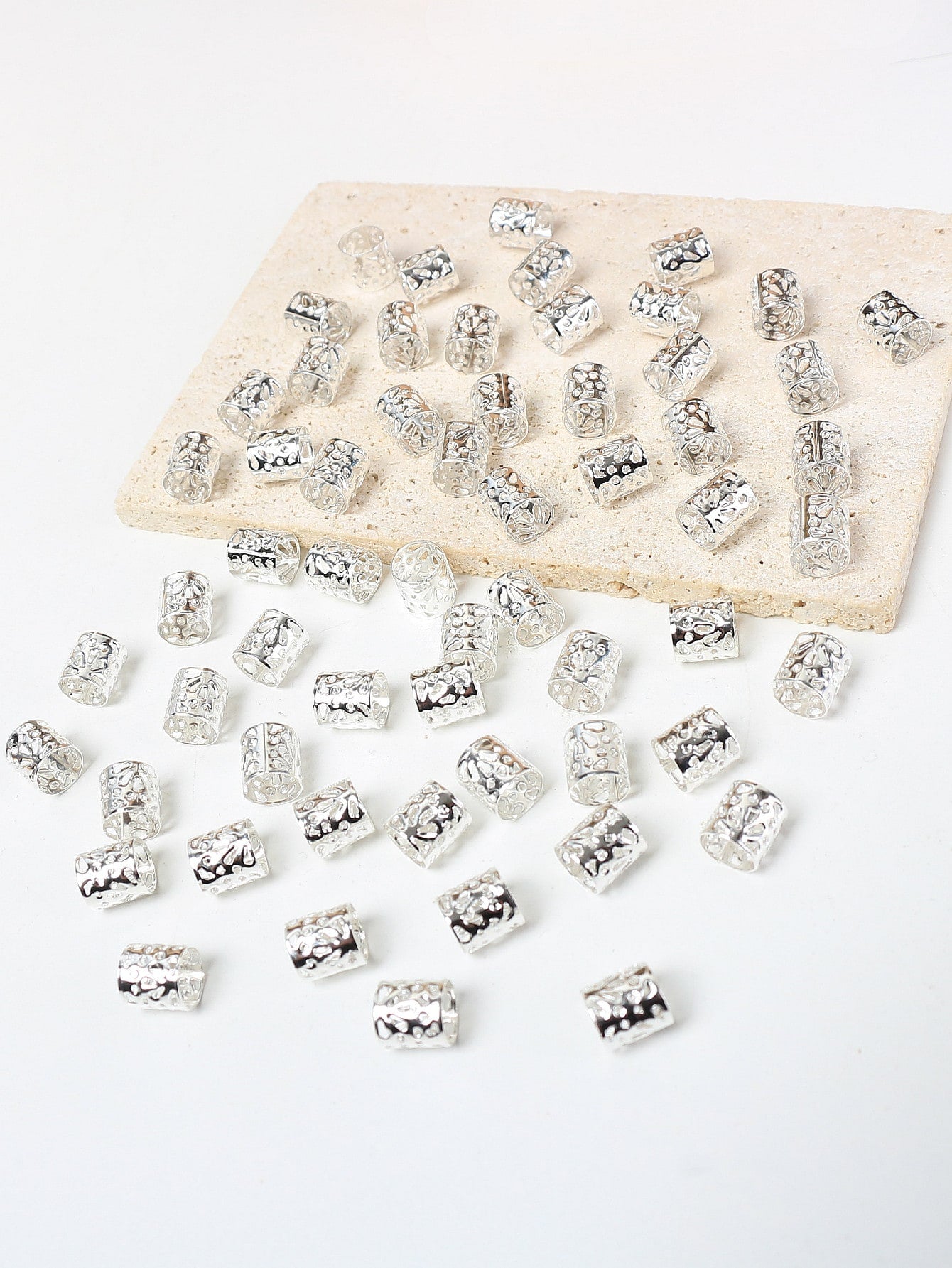 60 perles dorées pour dreadlocks et tresses