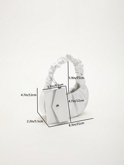Set 2 pièces : Porte-monnaie et Sac croissant plissé pour Femmes