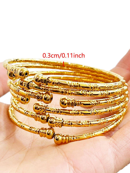 Bracelets Africains 3mm Or - Bijoux Mariage Cadeau