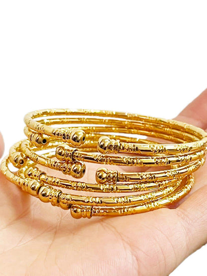 Bracelets Africains 3mm Or - Bijoux Mariage Cadeau