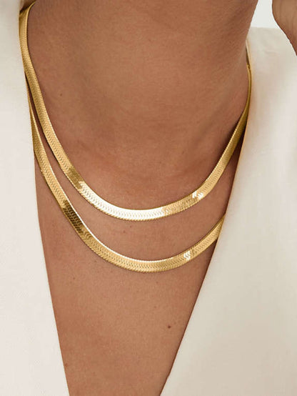 Collier Serpent Os Multicouche 17cm