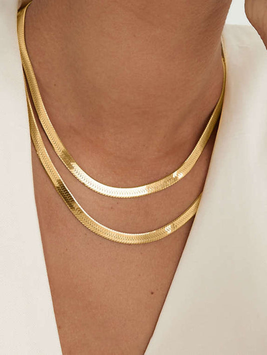 Collier Serpent Os Multicouche 17cm