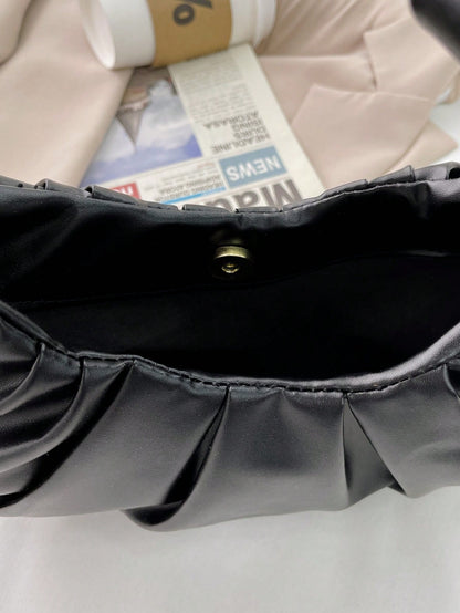 Sac bandoulière femme plissé couleur unie