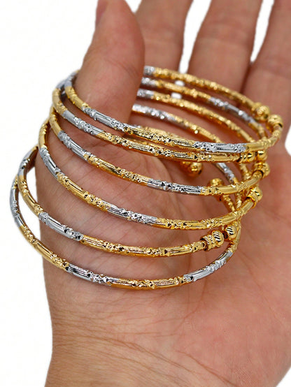 6 Bracelets en or 3mm - Bijoux de mariage