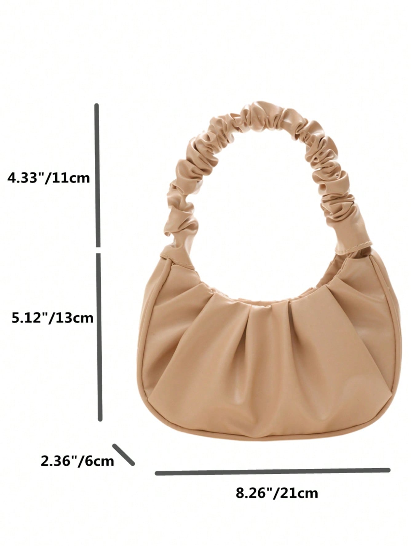 Sac à main nuage plissé pour femme