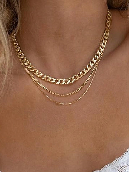 Collier à chaîne minimaliste 3 pièces