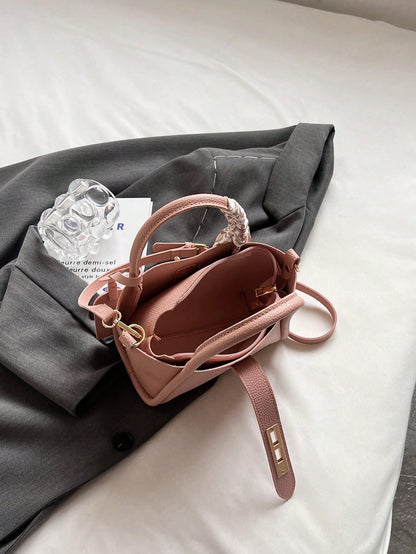 Sac à main PU avec sangle et foulard - Usage quotidien