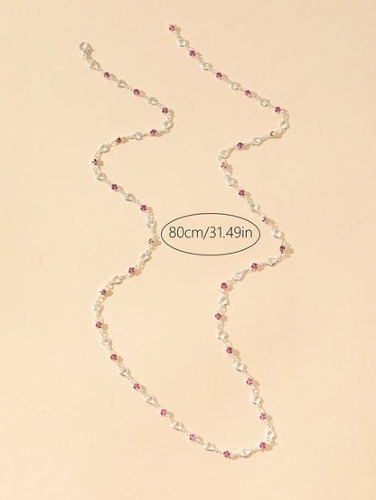 Collier pendentif Y doré/argenté brillant