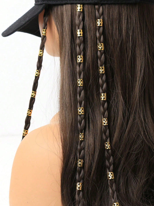 60 Perles à dreadlocks en forme de cœur, clips ouvrants pour cheveux