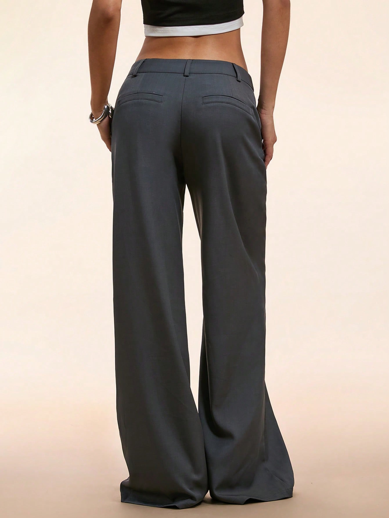Pantalon costume basse-taille décontracté automne-hiver